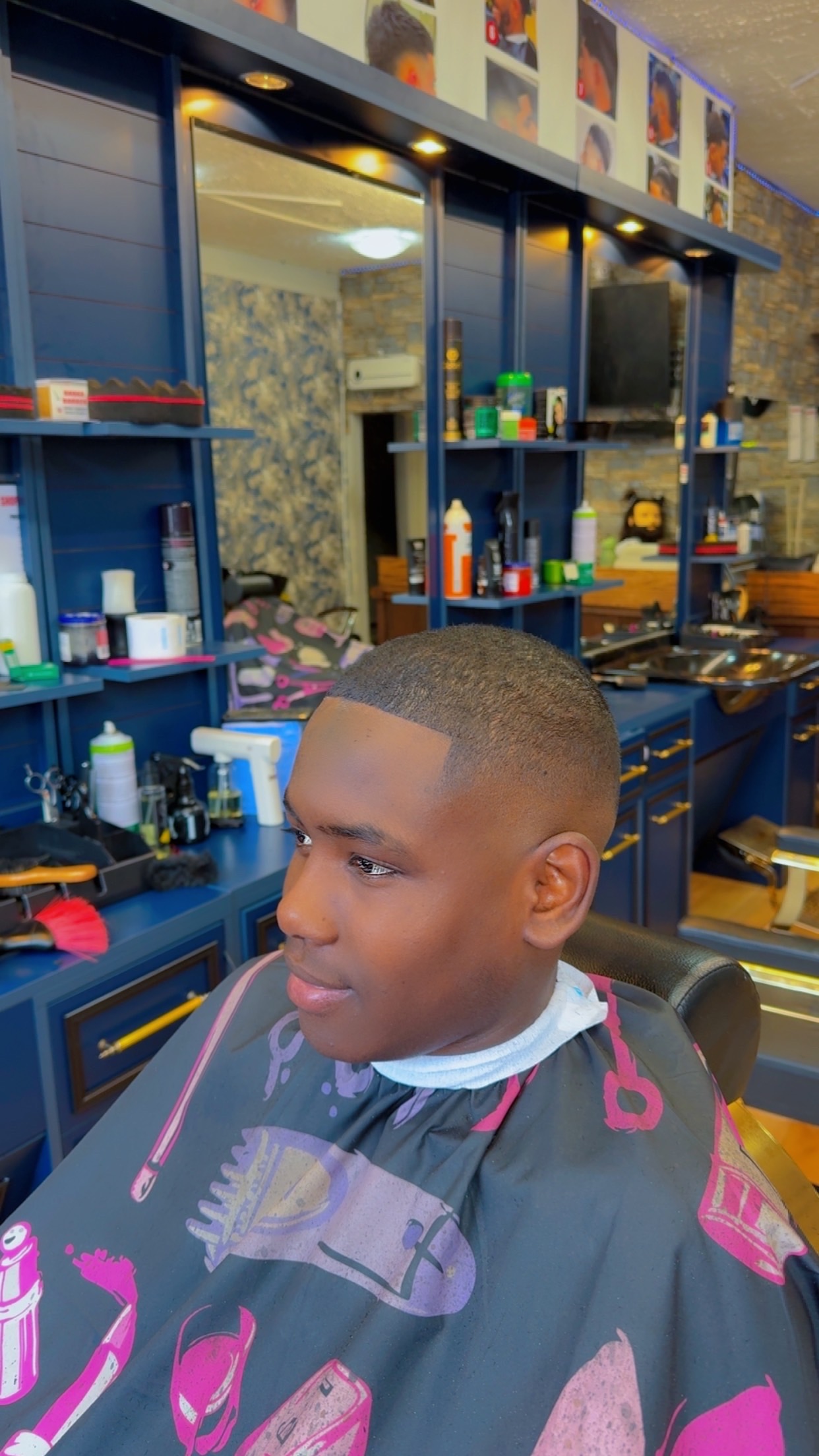 Clean skin fade on a young client